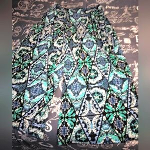 Cato Blue and Green Patterned Pants